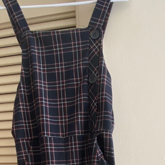 NWOT ZARA Girl's Plaid Overalls; Size Girl's 13-14 - Picture 2 of 6